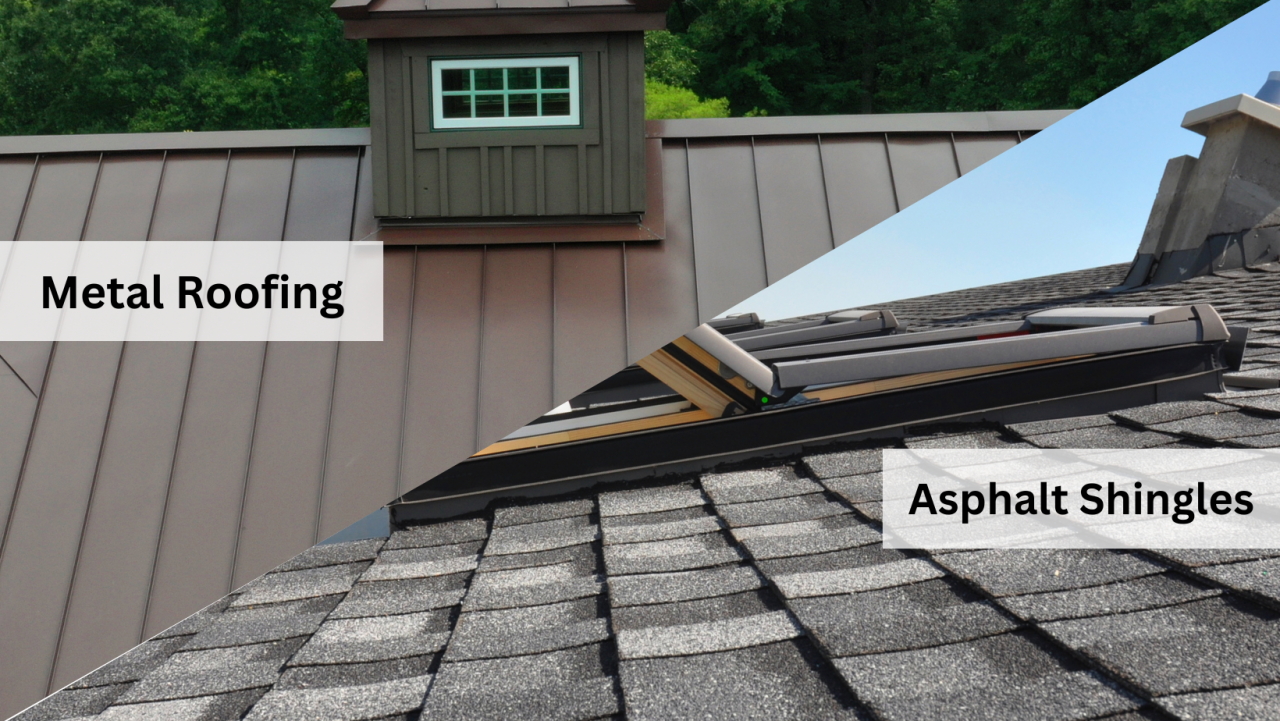 Metal roof to asphalt shingle transition