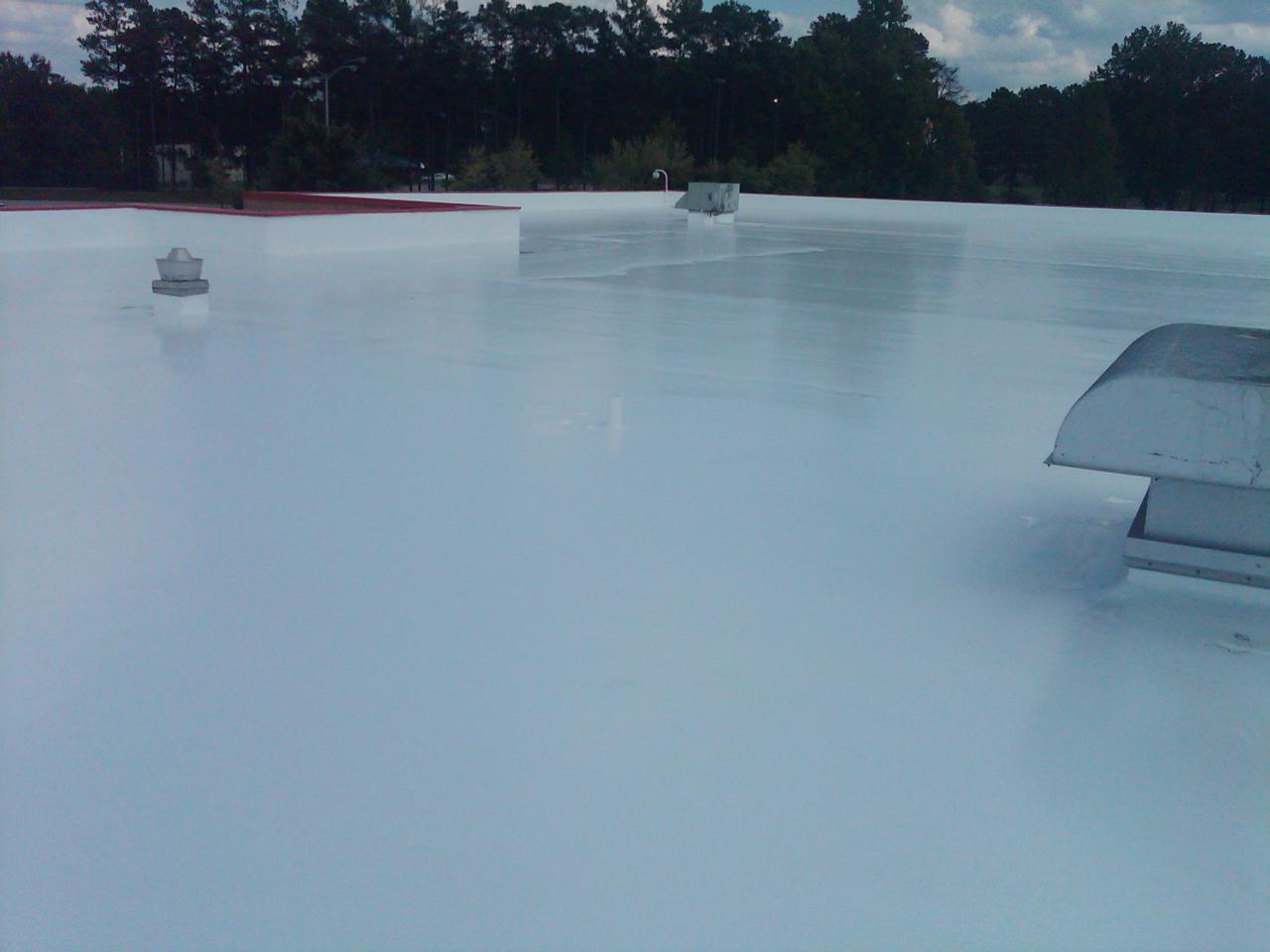 Waterproof flat roof coating