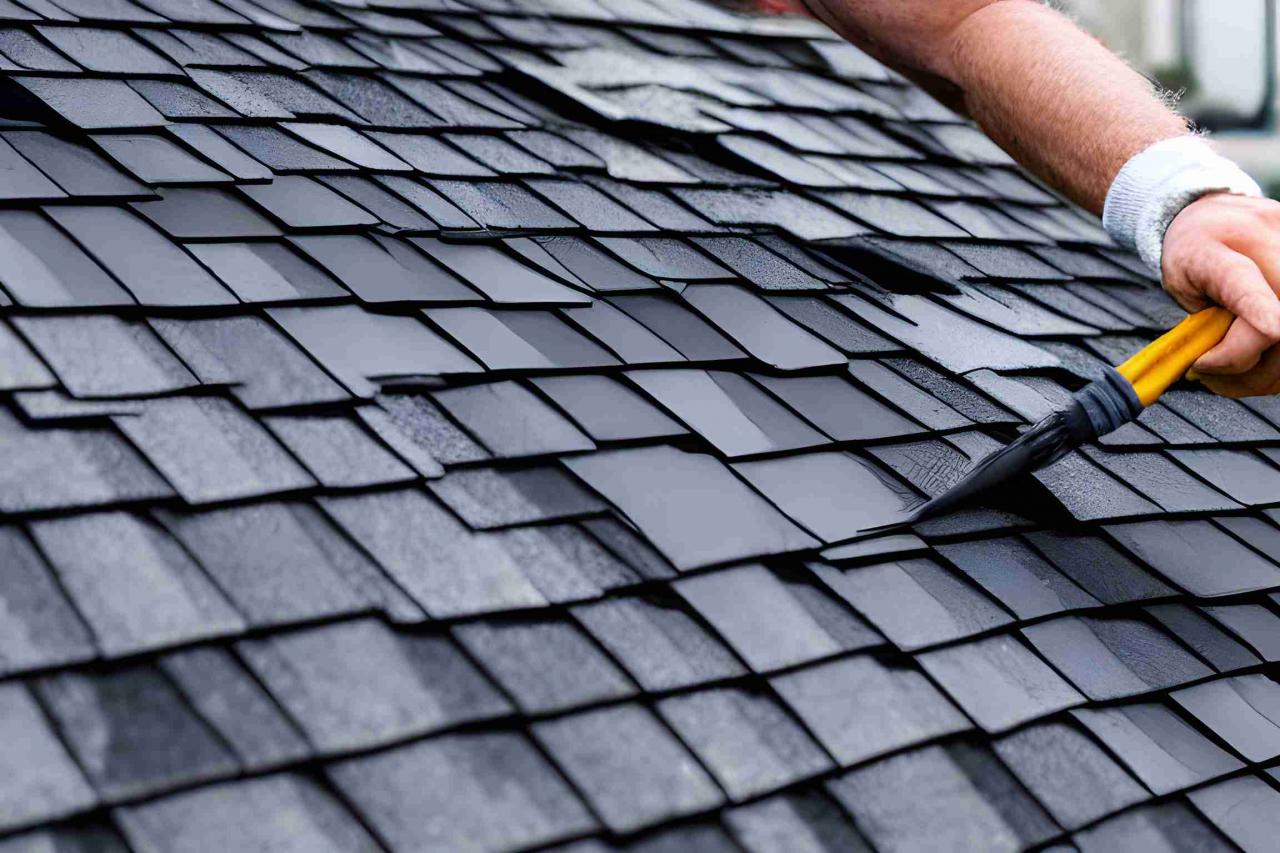 Commercial asphalt roof