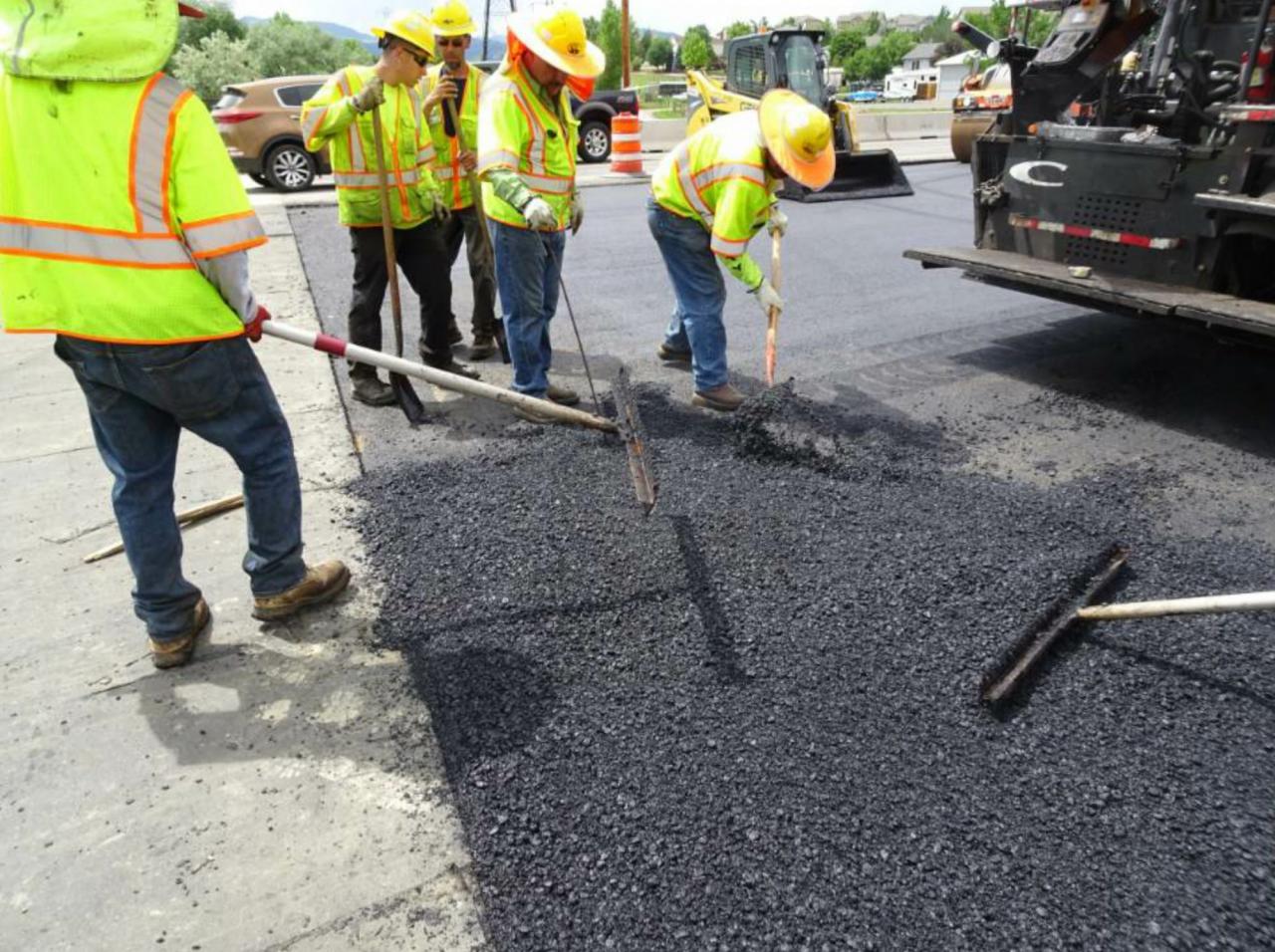 Installing asphalt